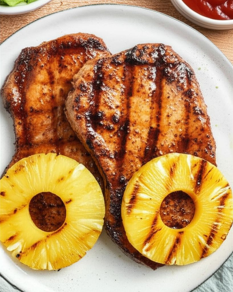Pineapple Grilled Pork Chops
