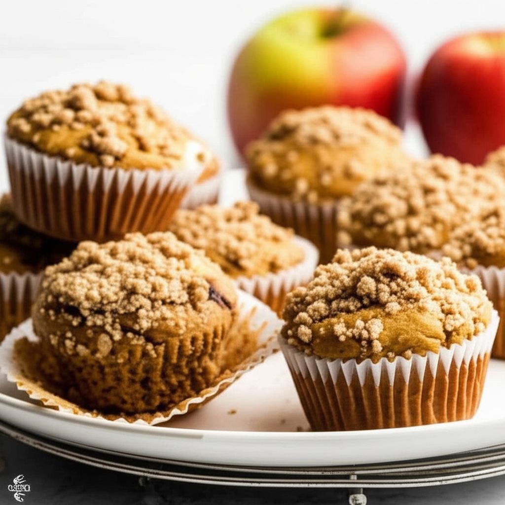 Pumpkin Apple Streusel Muffins