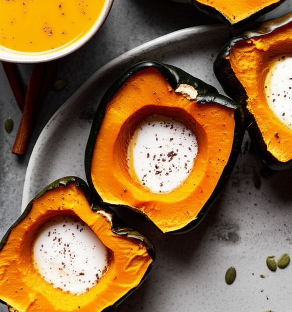 Roasted Acorn, Butternut, and Apple Soup
