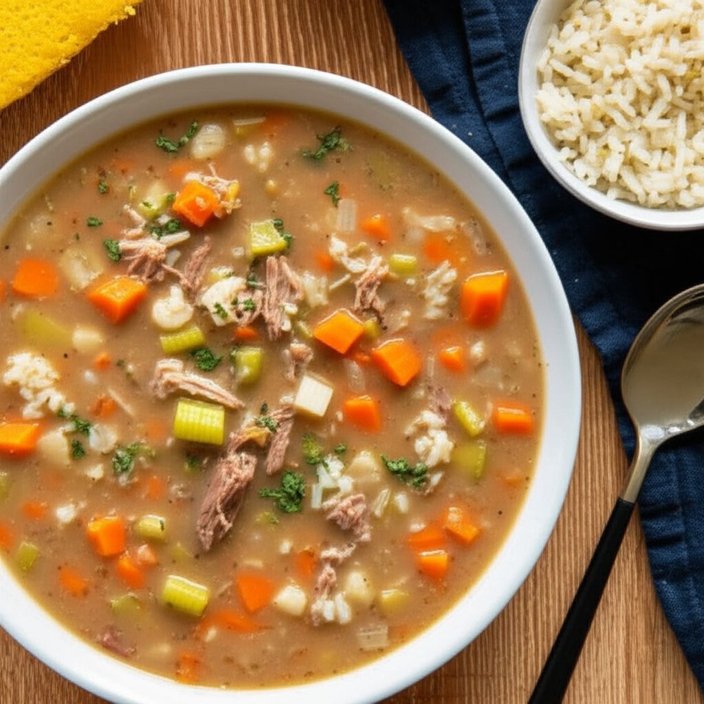 Smoked Turkey Wild Rice Soup