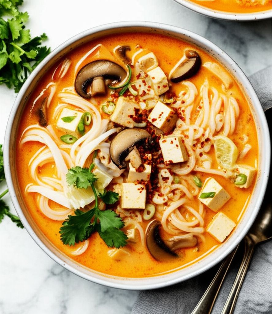 Thai Red Curry Tofu Soup