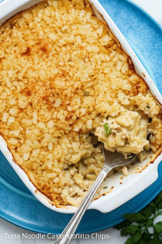 Tuna Noodle Casserole with Potato Chips