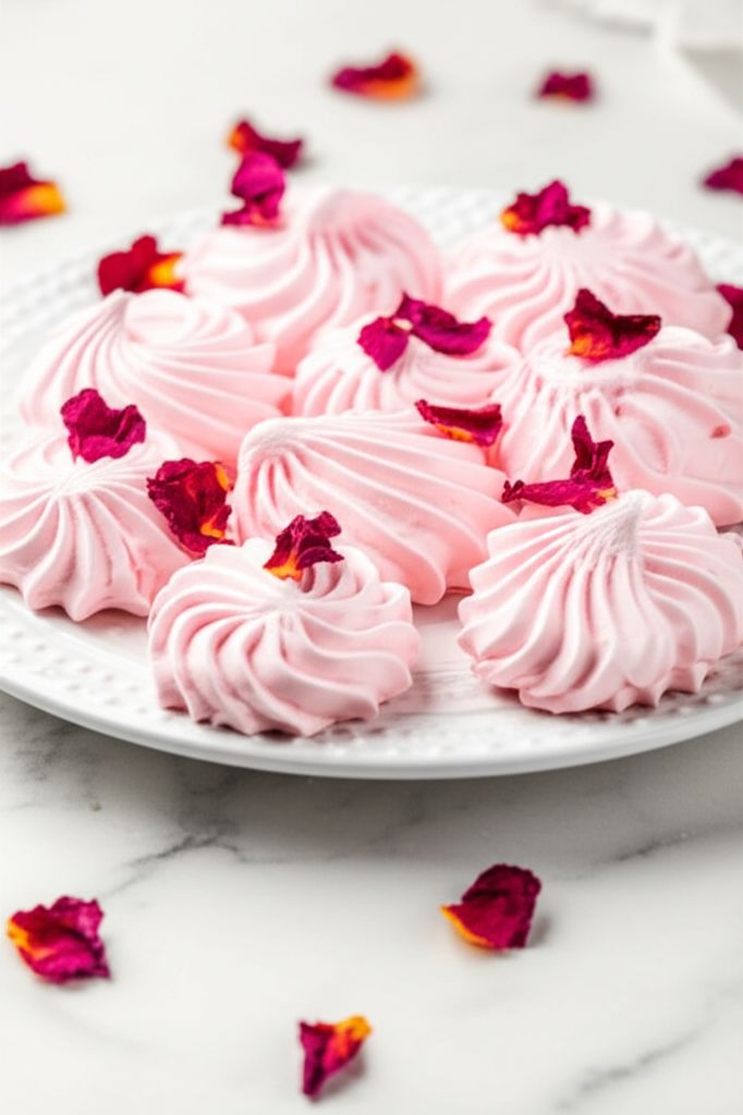 Vegan Rose Meringues