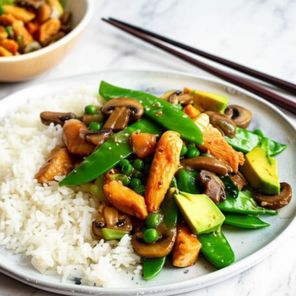 Avocado Chicken Stir-Fry