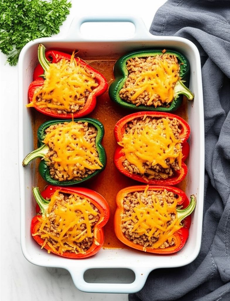 Basmati Rice and Turkey Stuffed Peppers