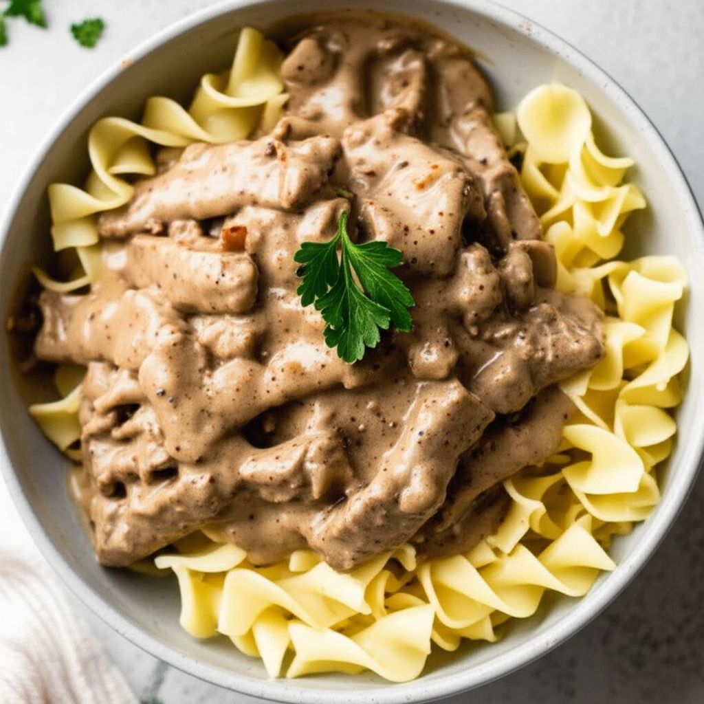 Beef Stroganoff with Steak