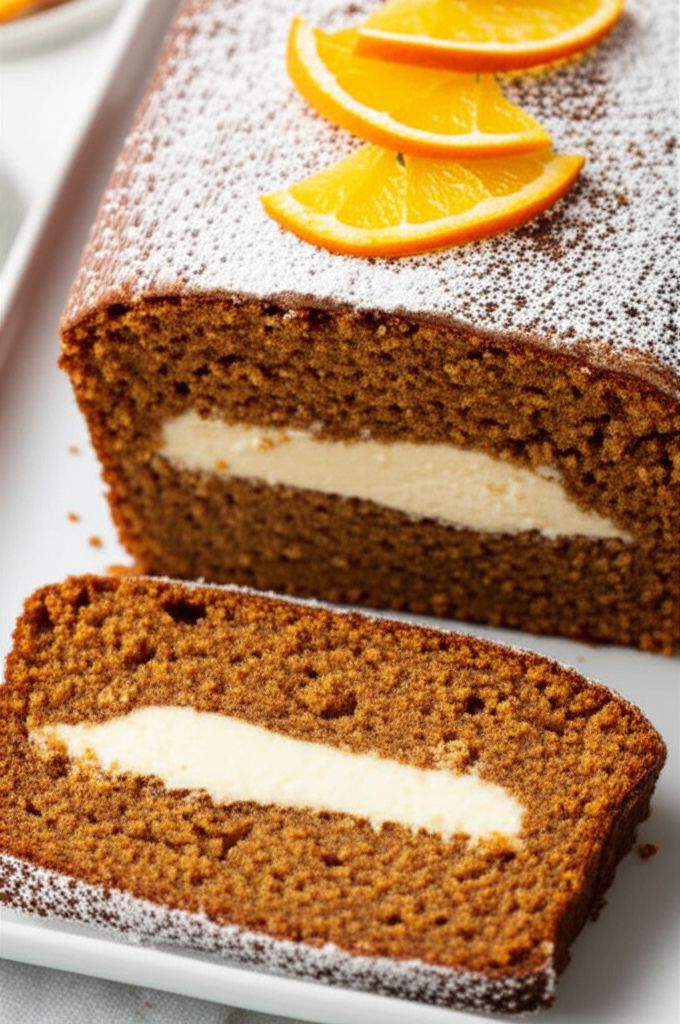 Carrot Cake with Bourbon Cheesecake Swirl