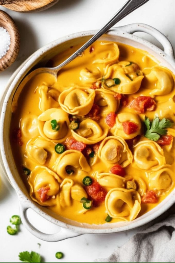 Cheese Tortellini in Curried Coconut Milk
