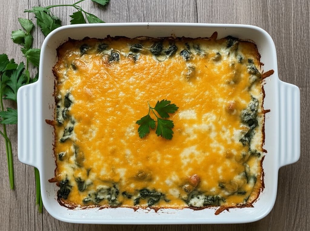Cheesy Creamed Spinach Casserole