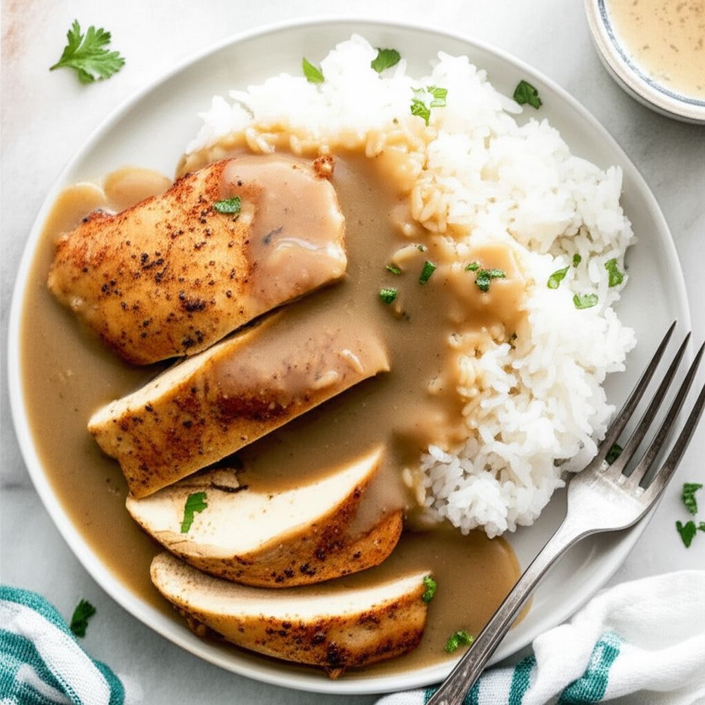 Chicken with Rice and Gravy