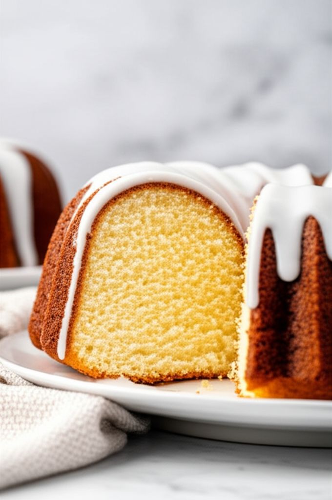 Cream Cheese Pound Cake with Lemon Glaze