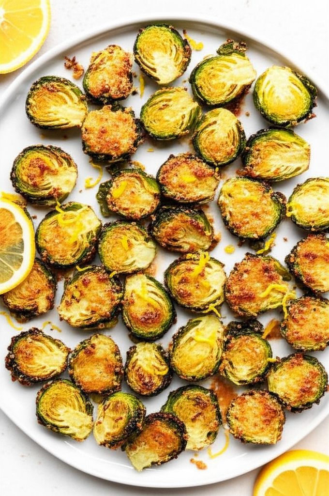 Crispy Parmesan-Crusted Roasted Brussels Sprouts
