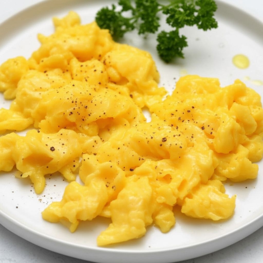 Easy Fluffy Scrambled Eggs