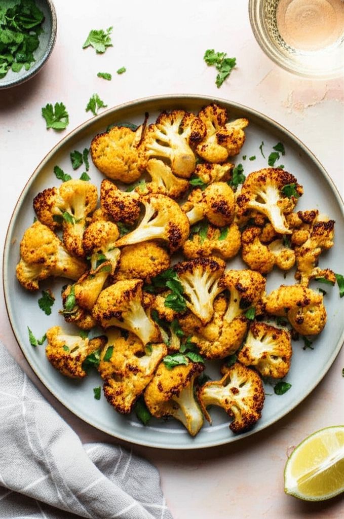 Easy Sheet Pan Roasted Cauliflower with Curry