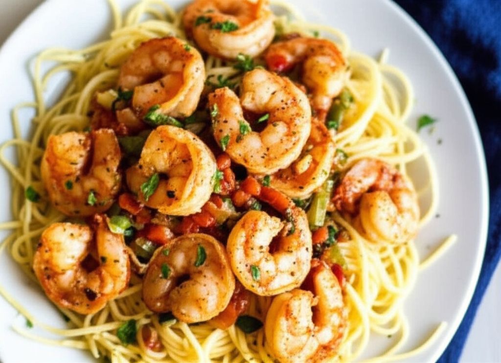 Garlic Shrimp Scampi with Mushrooms