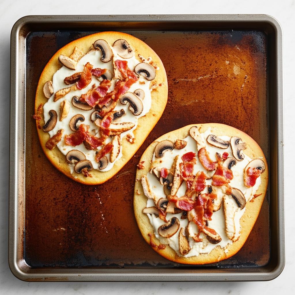 Grilled Chicken Alfredo Flatbread Pizzas