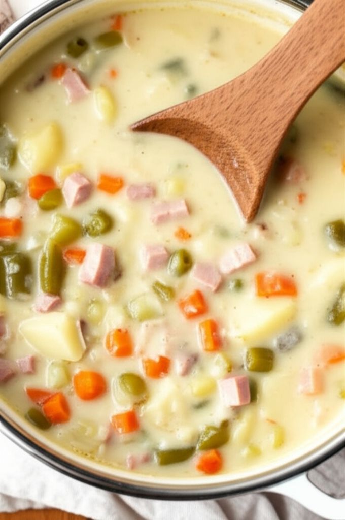Healthier Delicious Ham and Potato Soup