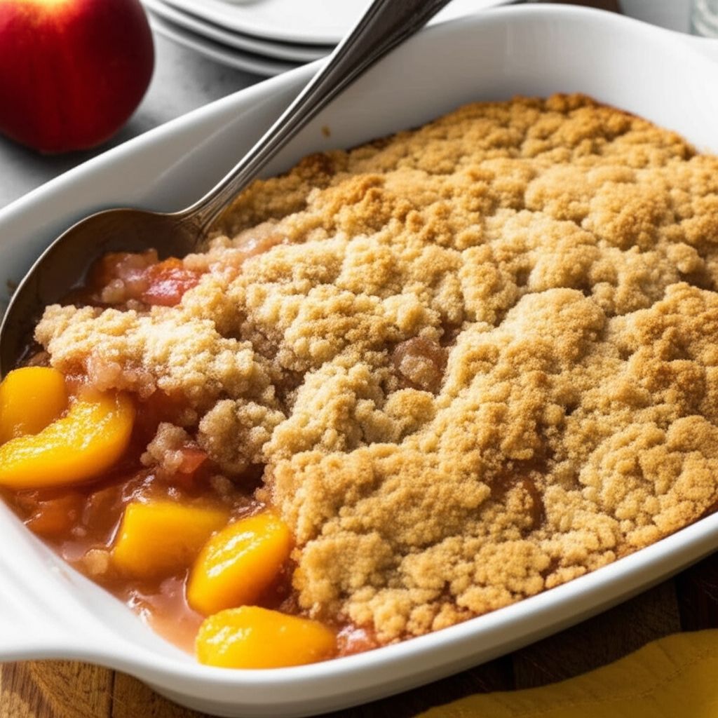 Healthier Southern Peach Cobbler