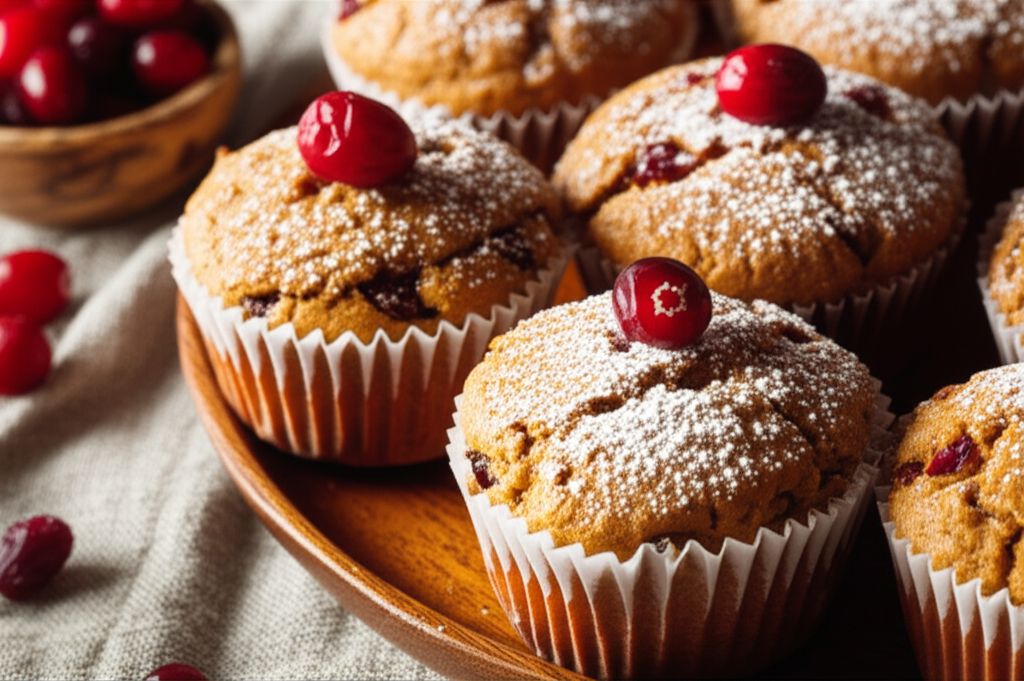 Healthy Pumpkin Cranberry Muffins