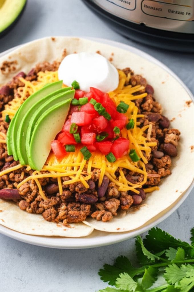 Instant Pot Beef Burritos