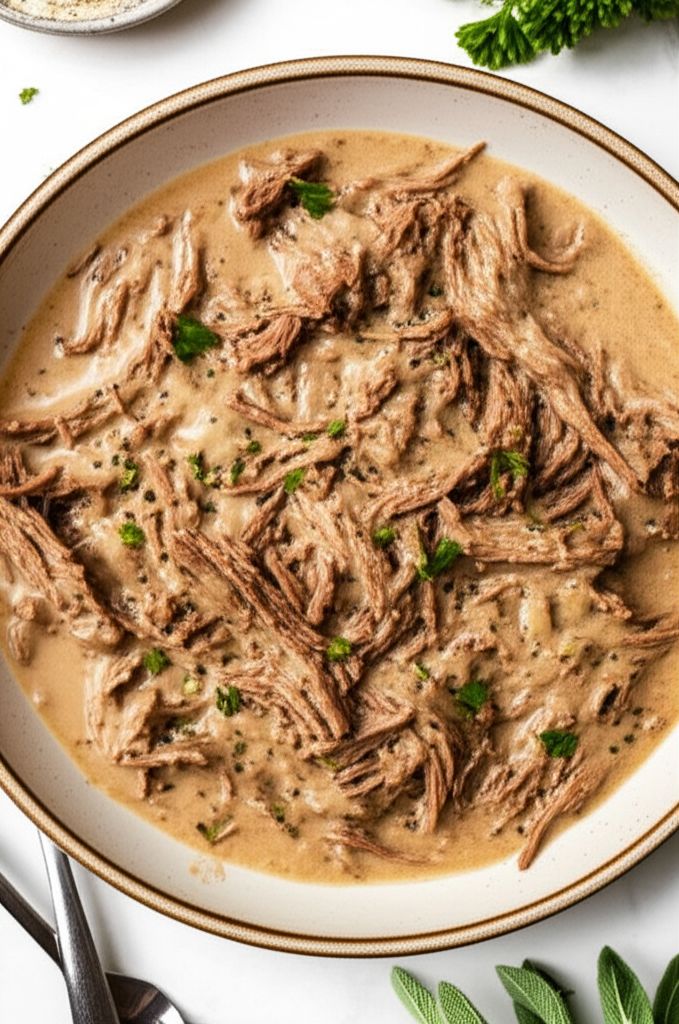 Onion Elk Roast Stroganoff