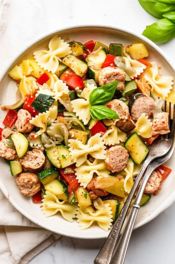 Pasta Primavera with Italian Turkey Sausage