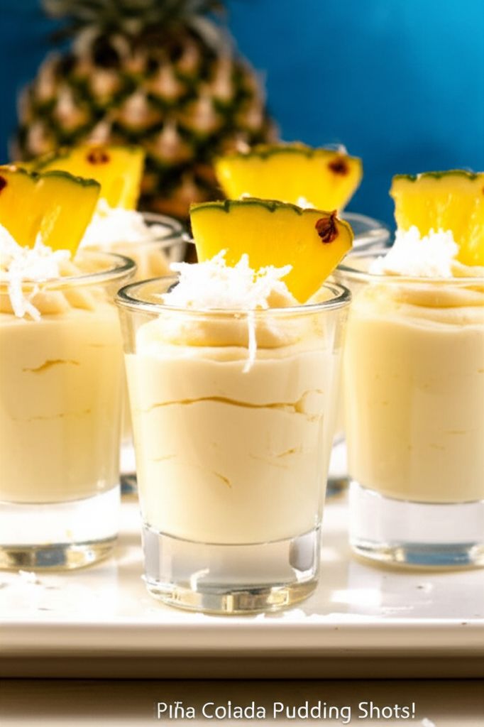 Piña Colada Pudding Shots!