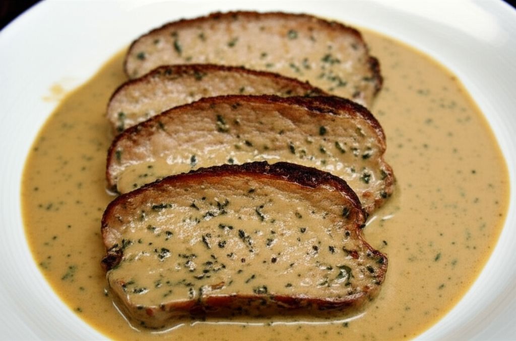 Pork Tenderloin with Creamy Herb Sauce