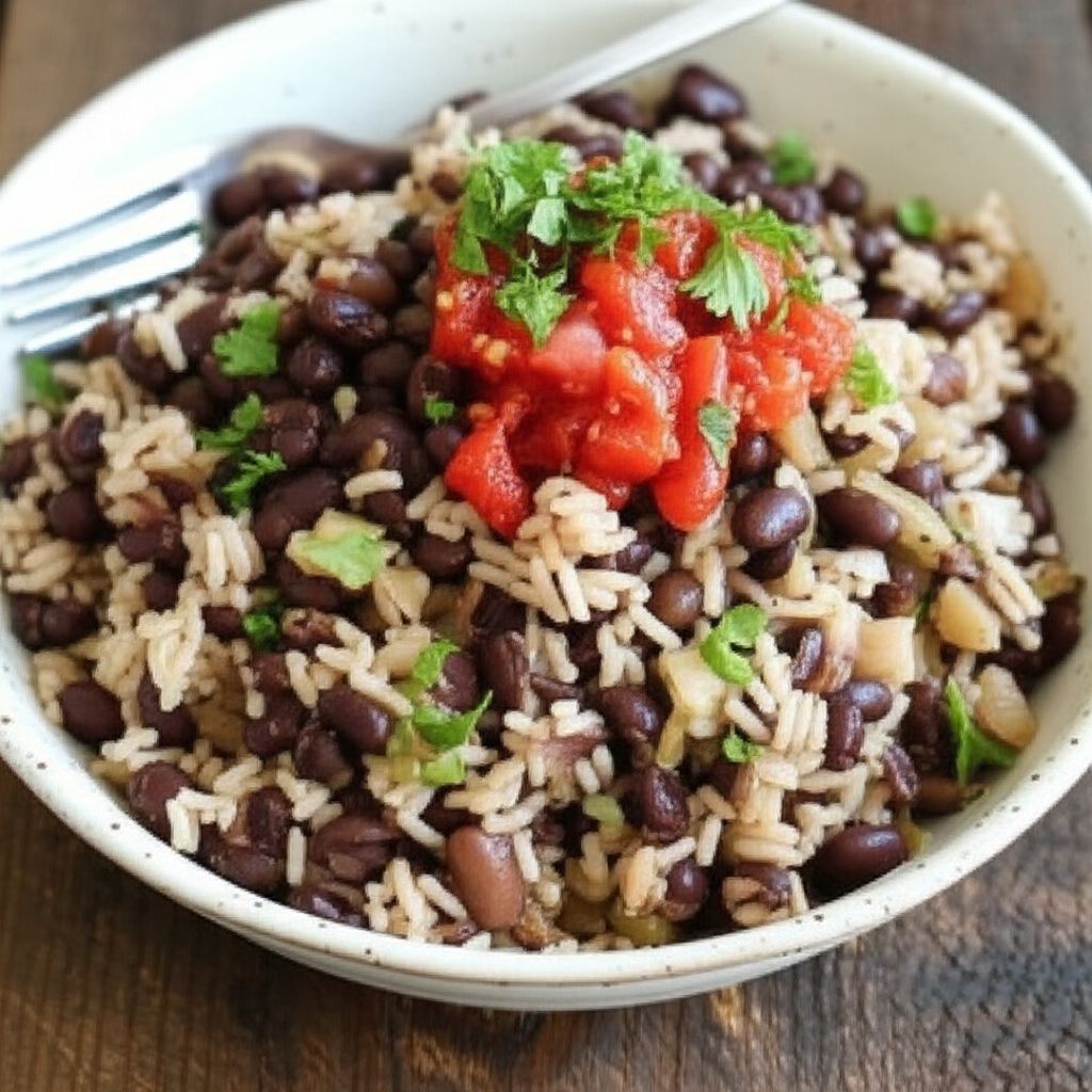 Quick Black Beans and Rice