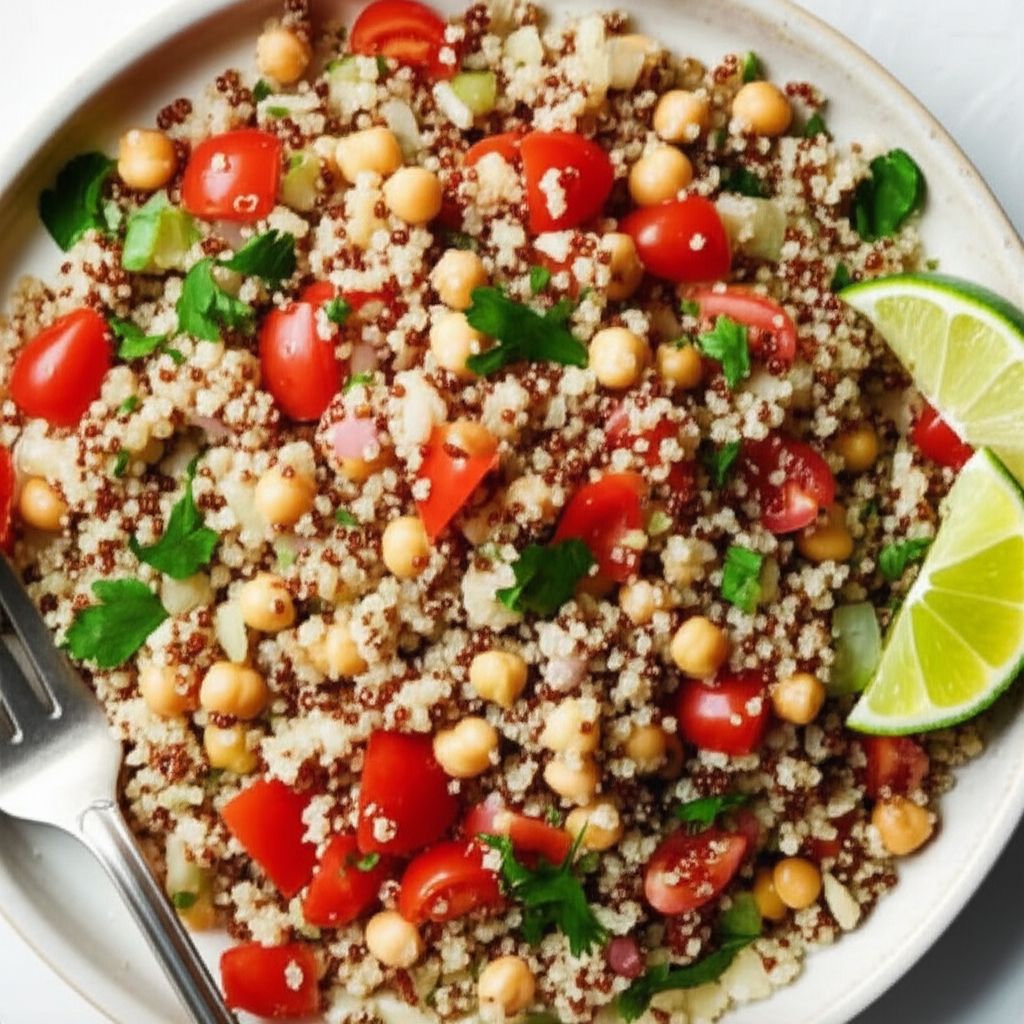 Quinoa with Chickpeas and Tomatoes