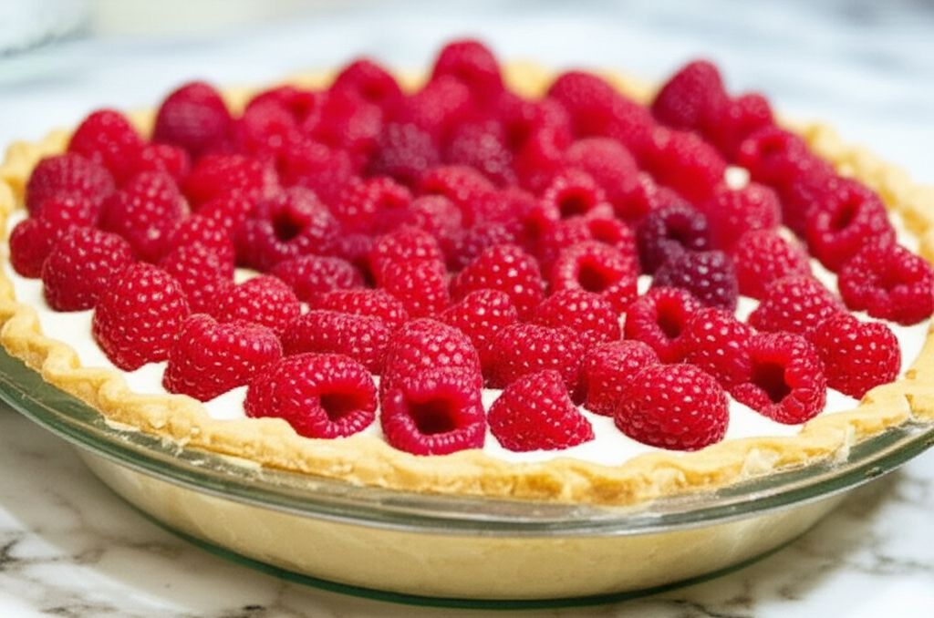 Raspberry Sour Cream Pie