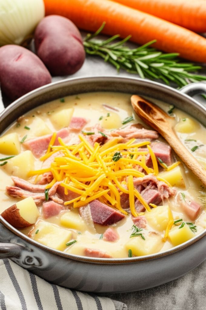 Slow Cooker Ham and Potato Soup