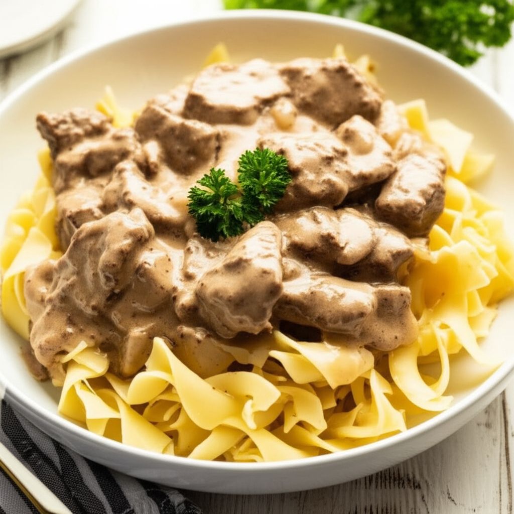 So Simple Beef Stroganoff