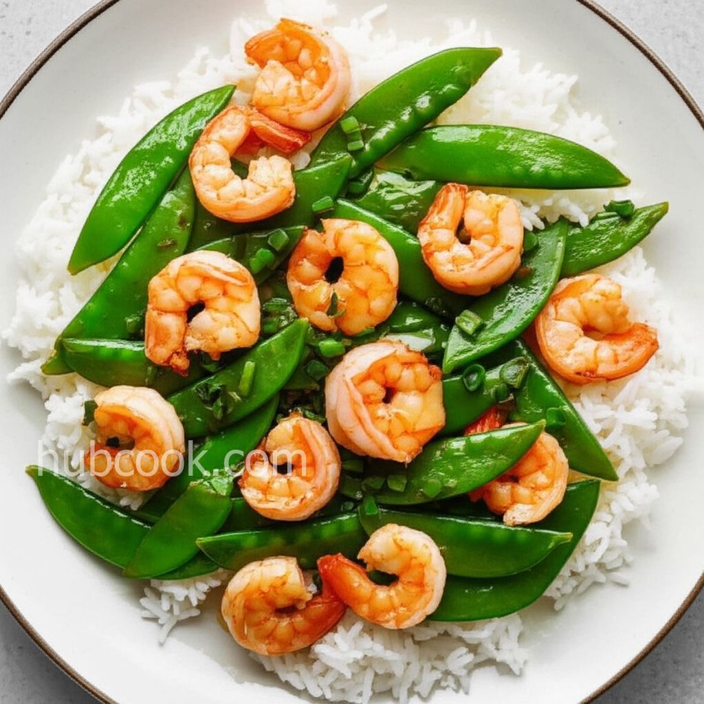 Stir-Fried Shrimp with Snow Peas and Ginger