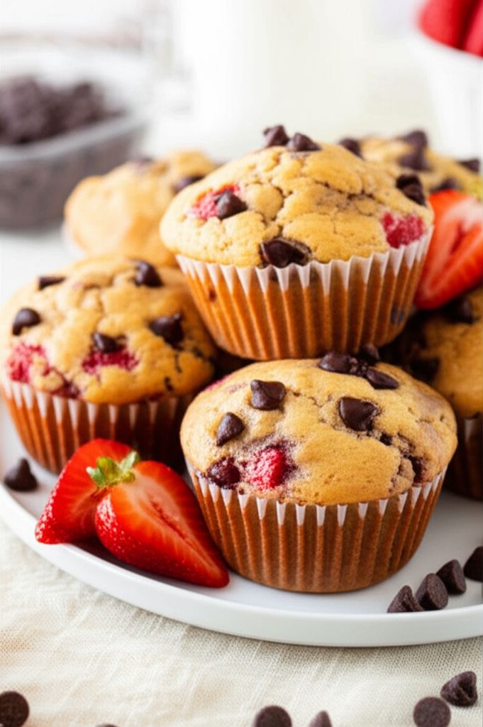 Strawberry Chocolate Chip Muffins