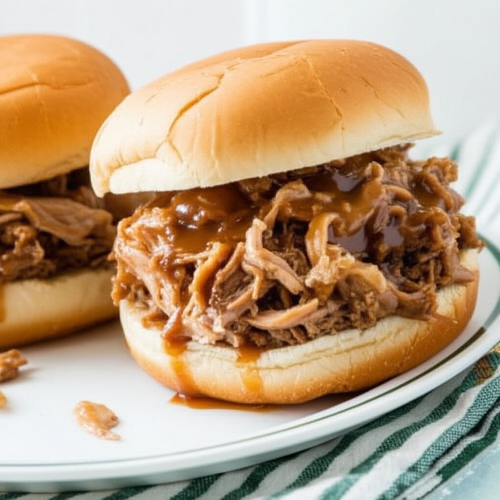Tangy Sliced Pork Sandwiches