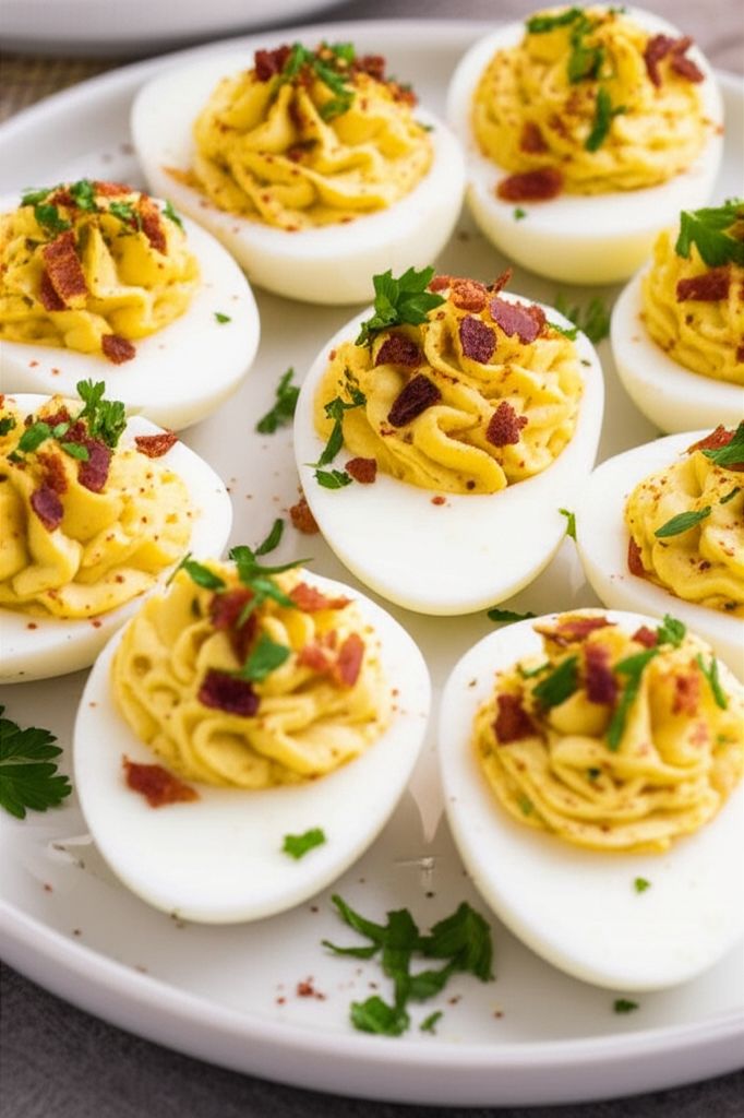 Bacon Balsamic Deviled Eggs