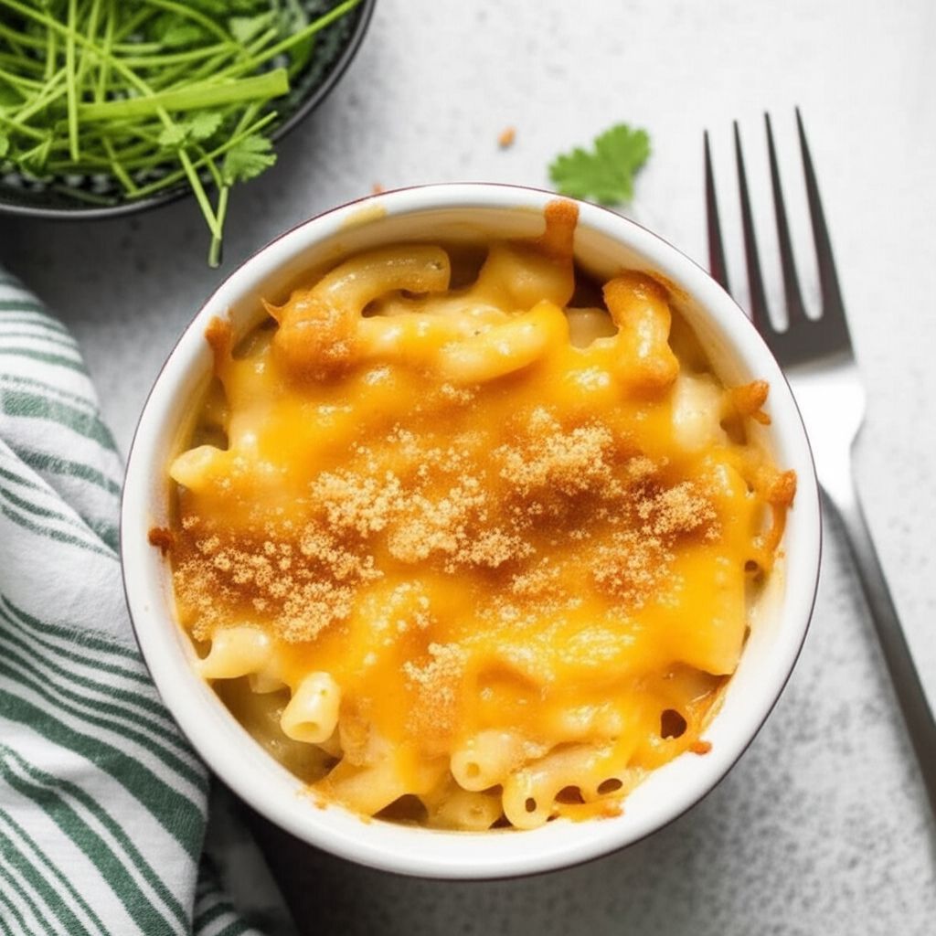 Baked Mac and Cheese for One