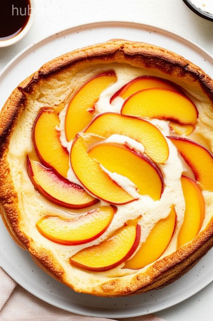 Baked Pancake with Peaches