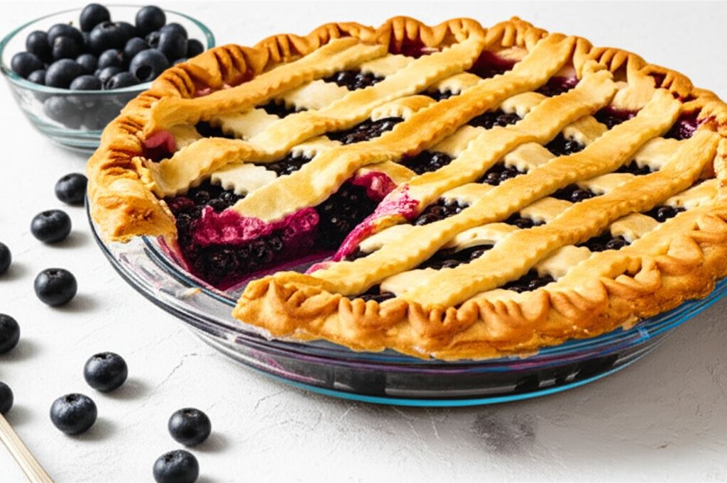 Blueberry Pie with Frozen Berries