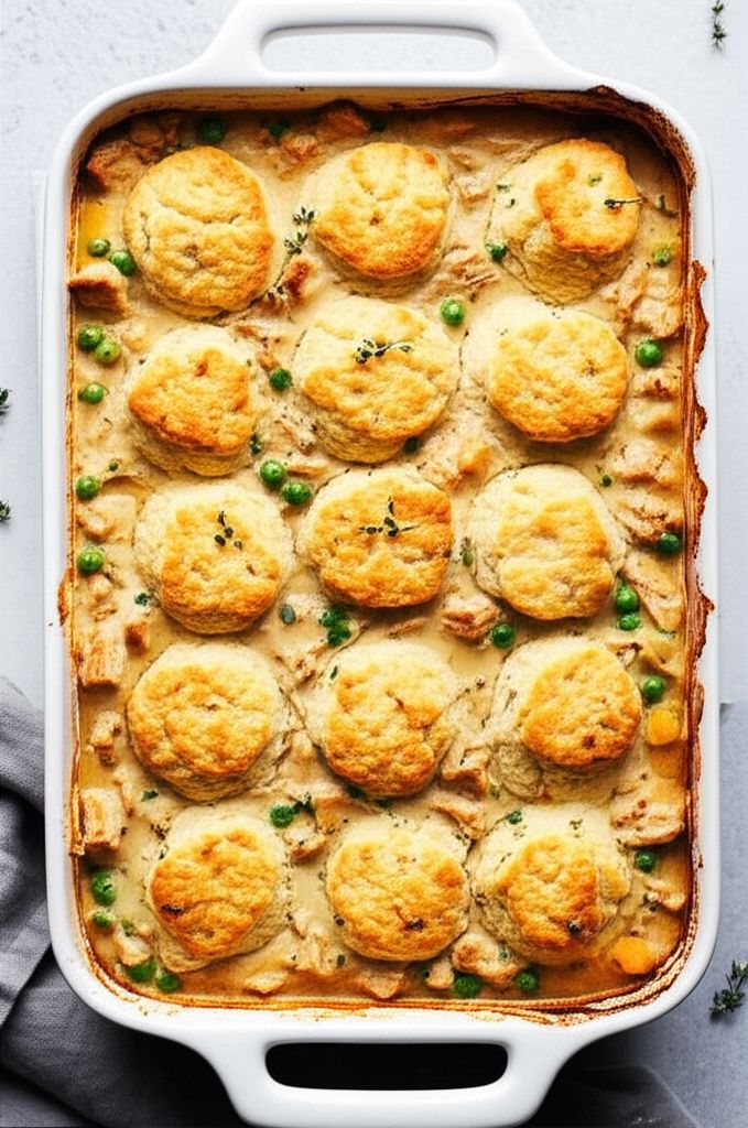 Cheddar Bay Biscuit Chicken Cobbler