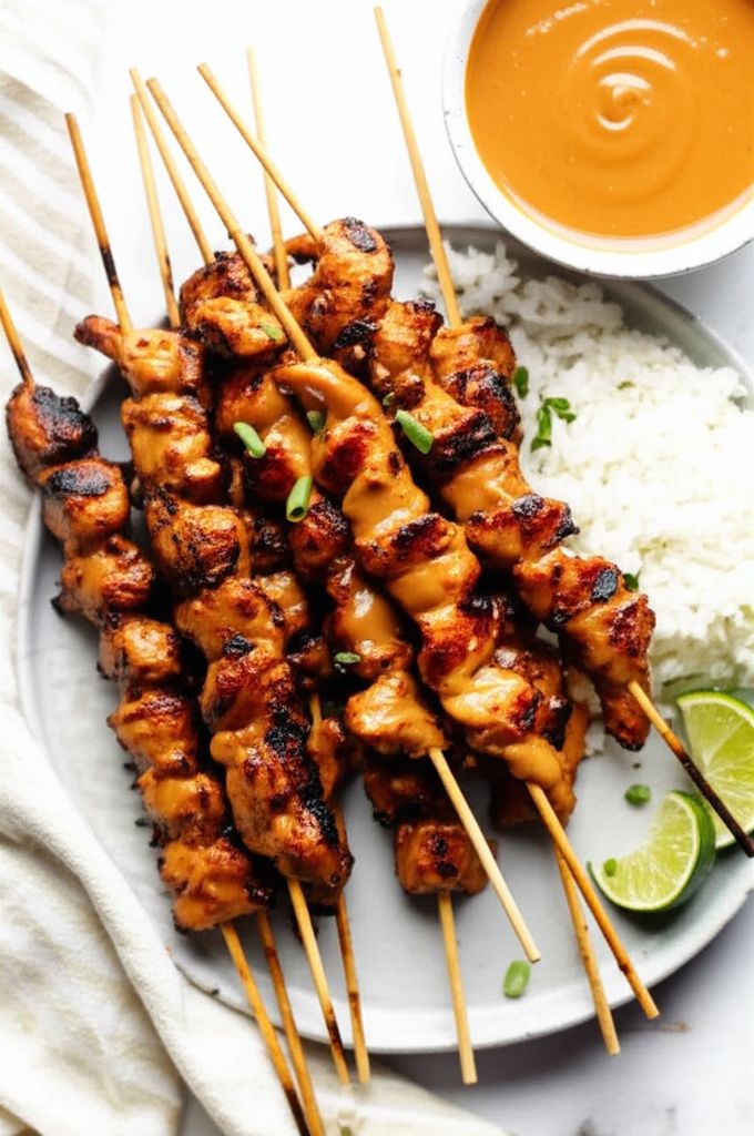 Chicken Satay with Peanut Sauce
