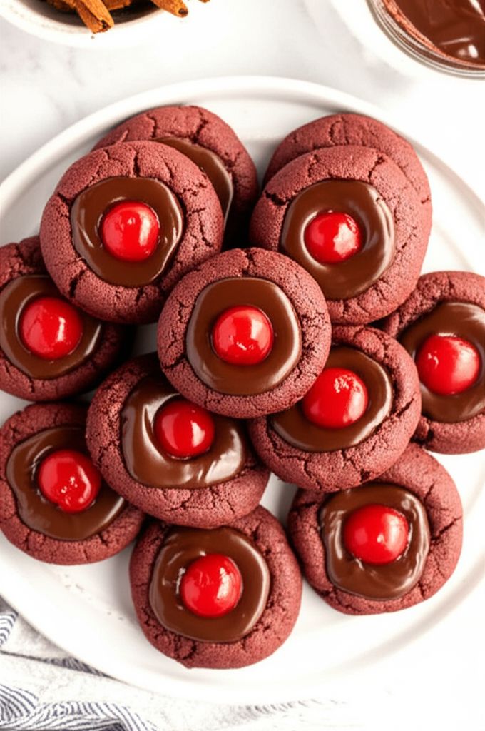 Chocolate Covered Cherry Cookies