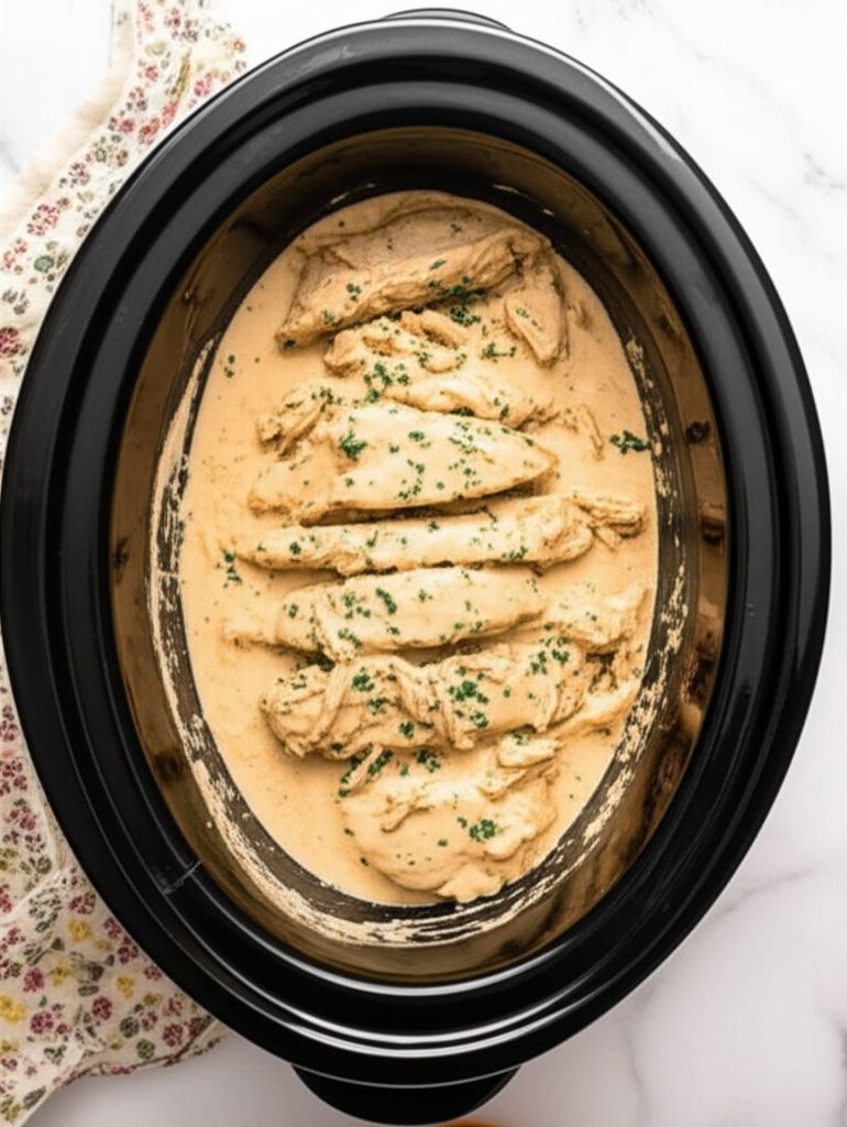 Creamy Italian Slow Cooker Chicken