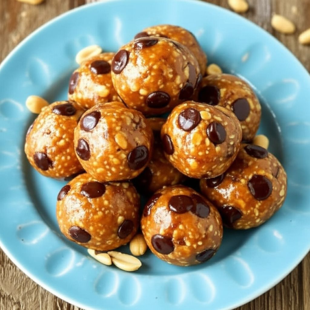 Crunchy Chocolate Chip Peanut Butter Snack Bites