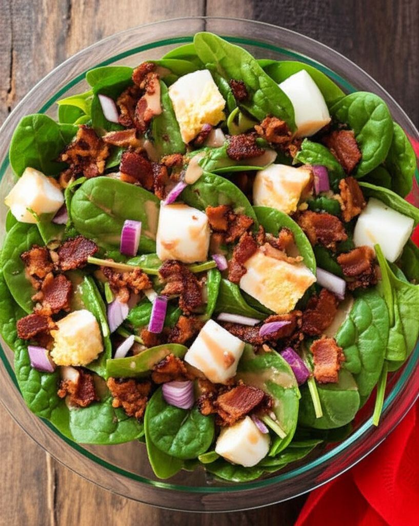 Easy and Awesome Spinach Salad