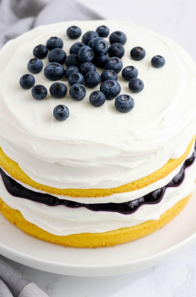 Easy Lemon Blueberry Layer Cake