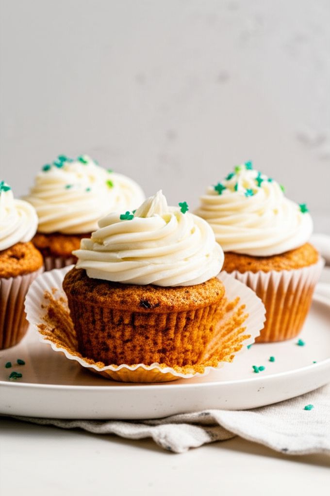 Fluffy Carrot Muffins with Cream Cheese Frosting