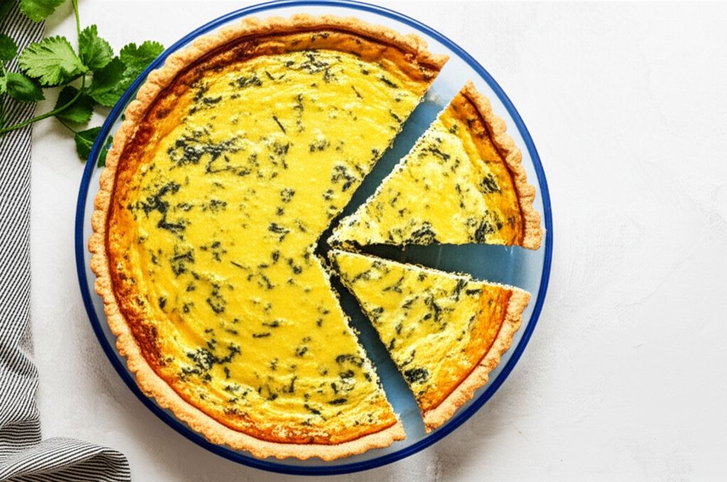 Green Chile Spinach Quiche