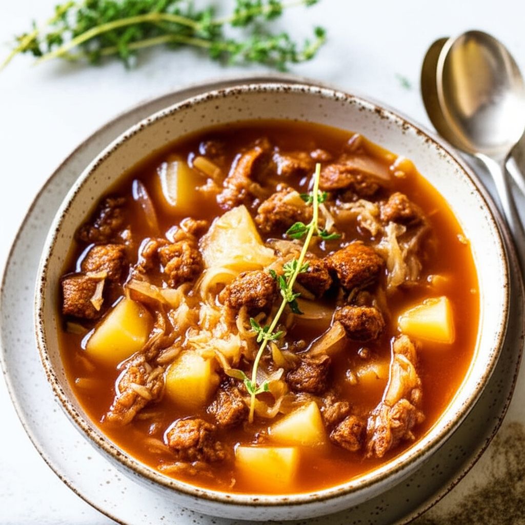 Instant Pot Sauerkraut Soup with Sausage